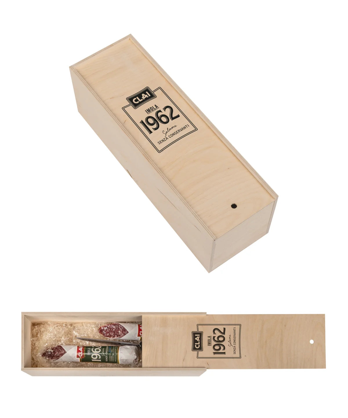 clai-salame-imola-1962-sans-conservateurs-coffret-cadeau-bois-avec-couteau-et-ta image 6