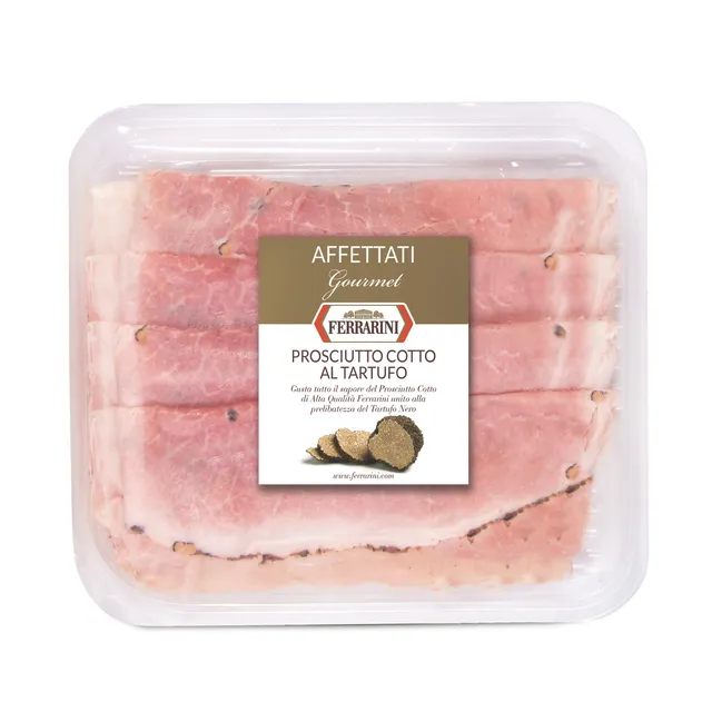 ferrarini-prosciutto-cotto-al-tartufo-jambon-cuit-truffe-noire-en-barquette image 1